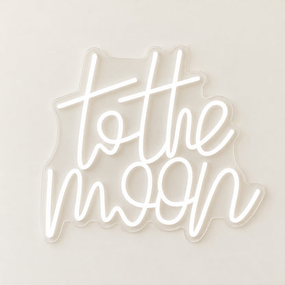 To The Moon LED Neon Sign - natural light view