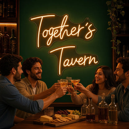 Together's Tavern LED Neon Sign - advertising view