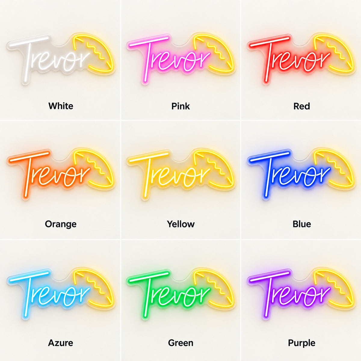 Trevor LED Neon Sign - nine-color grid