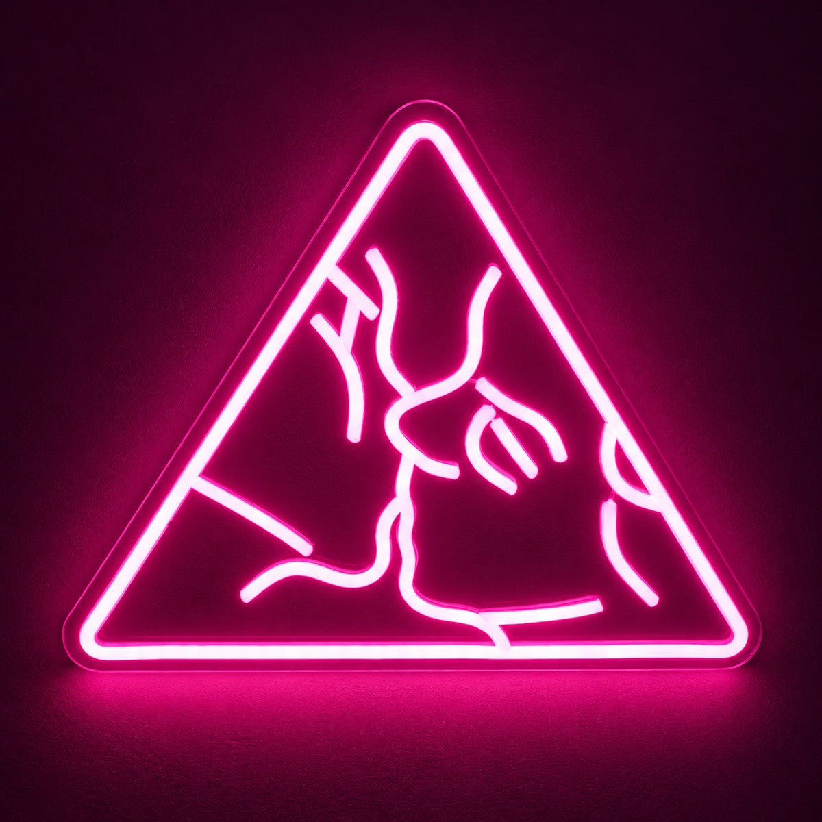 Triangle Kissing Couple LED Neon Sign - product hero