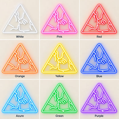 Triangle Kissing Couple LED Neon Sign - nine-color grid
