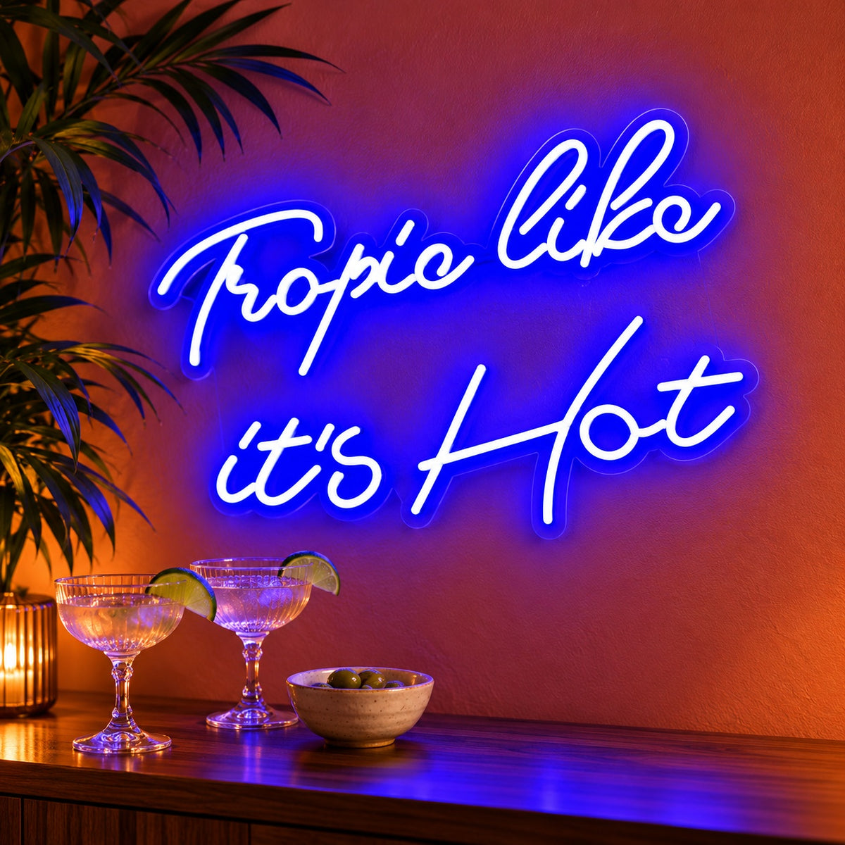 Tropic Like It's Hot LED Neon Sign - advertising view