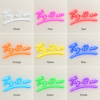 Try It On LED Neon Sign - nine-color grid