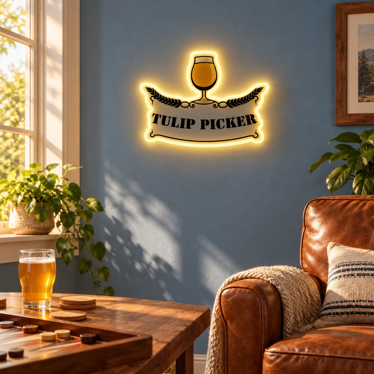 Tulip Picker LED Neon Sign - lifestyle view