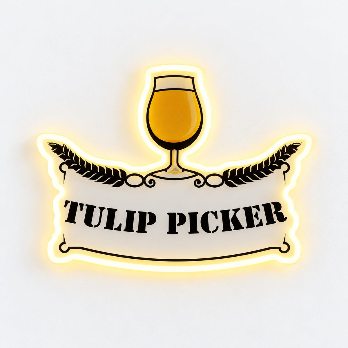 Tulip Picker LED Neon Sign - natural light view