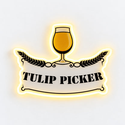 Tulip Picker LED Neon Sign - natural light view