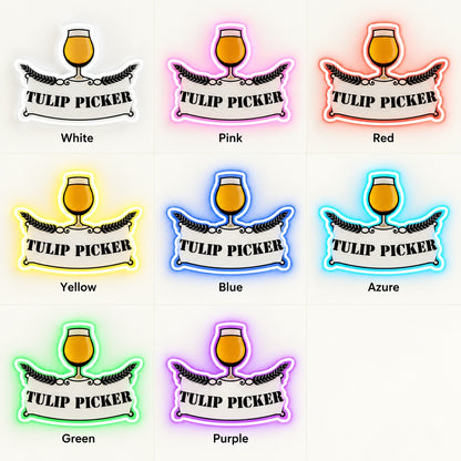 Tulip Picker LED Neon Sign - nine-color grid