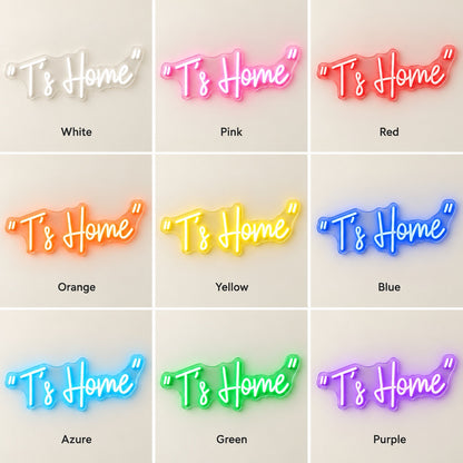 T’s Home LED Neon Sign - nine-color grid