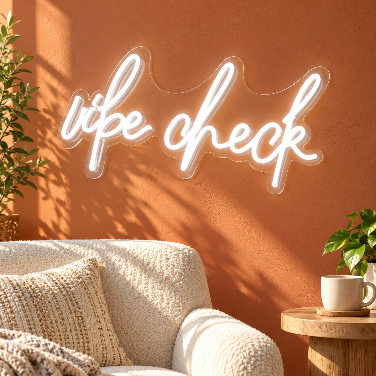 Vibe Check LED Neon Sign - lifestyle view