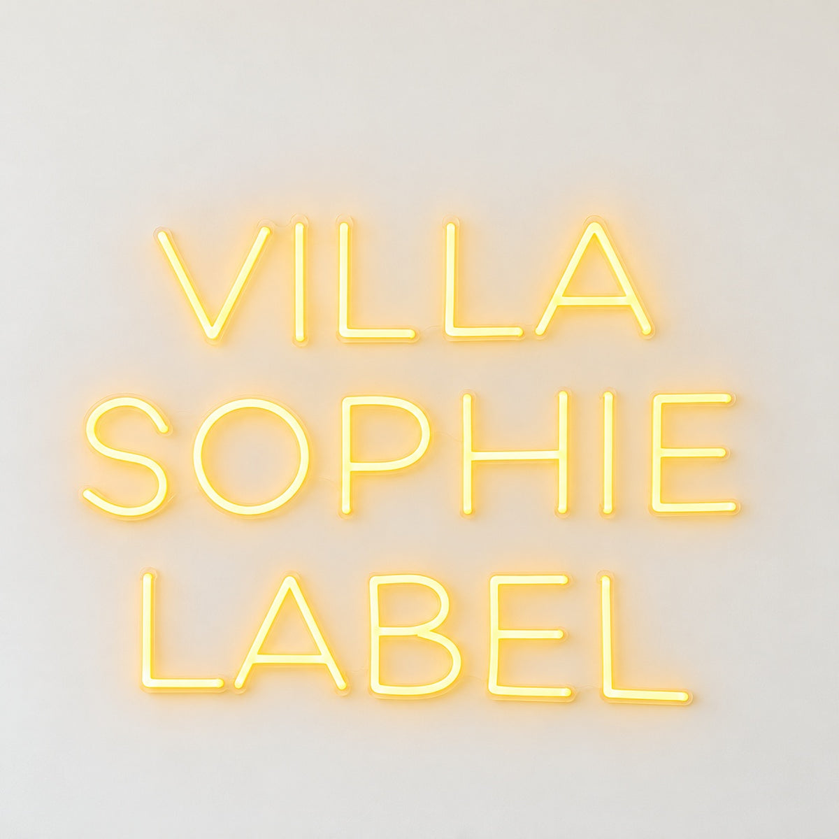 Villa Sophie Label LED Neon Sign - natural light view