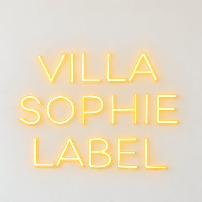 Villa Sophie Label LED Neon Sign - natural light view