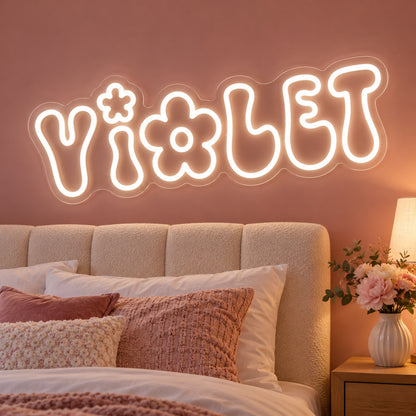 Violet LED Neon Sign - advertising view