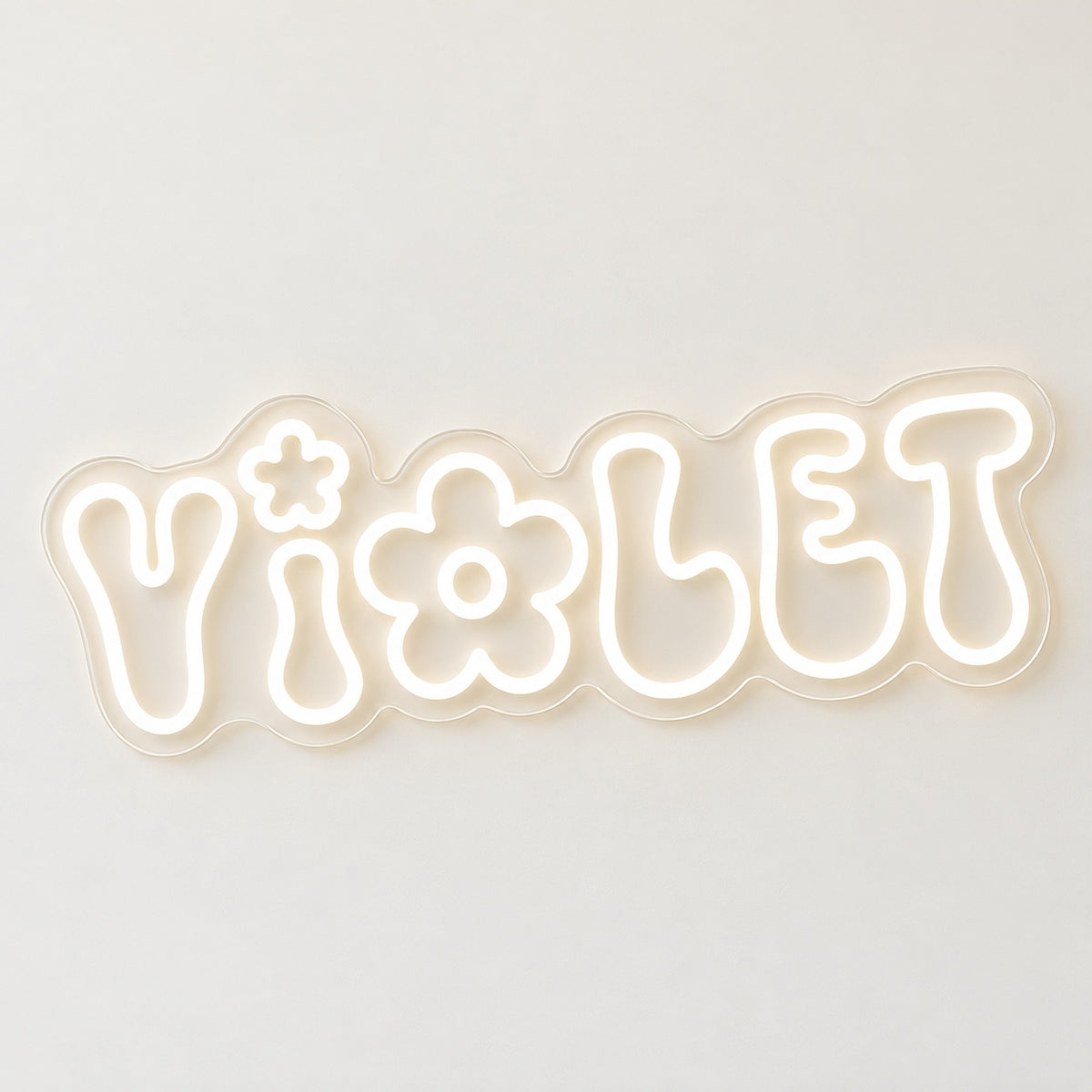 Violet LED Neon Sign - natural light view