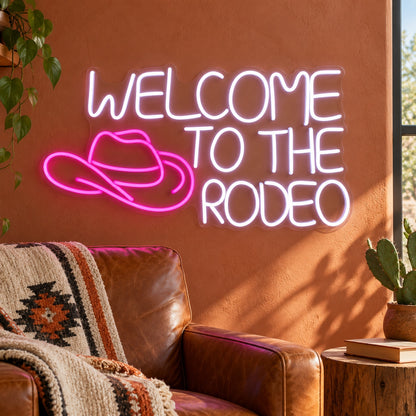Welcome To The Rodeo LED Neon Sign - lifestyle view