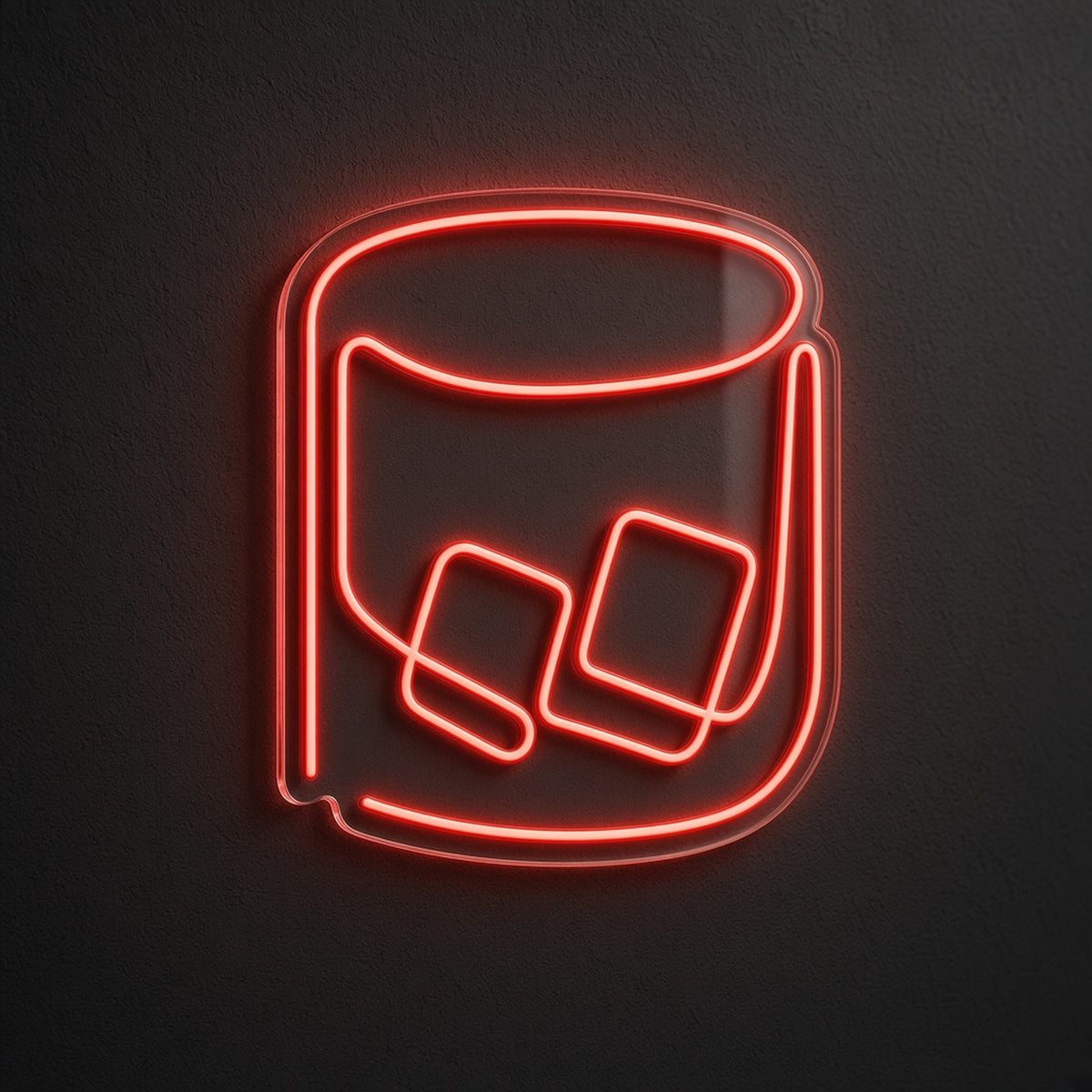 Whiskey Glass with Ice Home Bar Decor LED Neon Sign - product hero