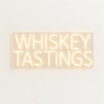 Whiskey Tastings LED Neon Sign - natural light view