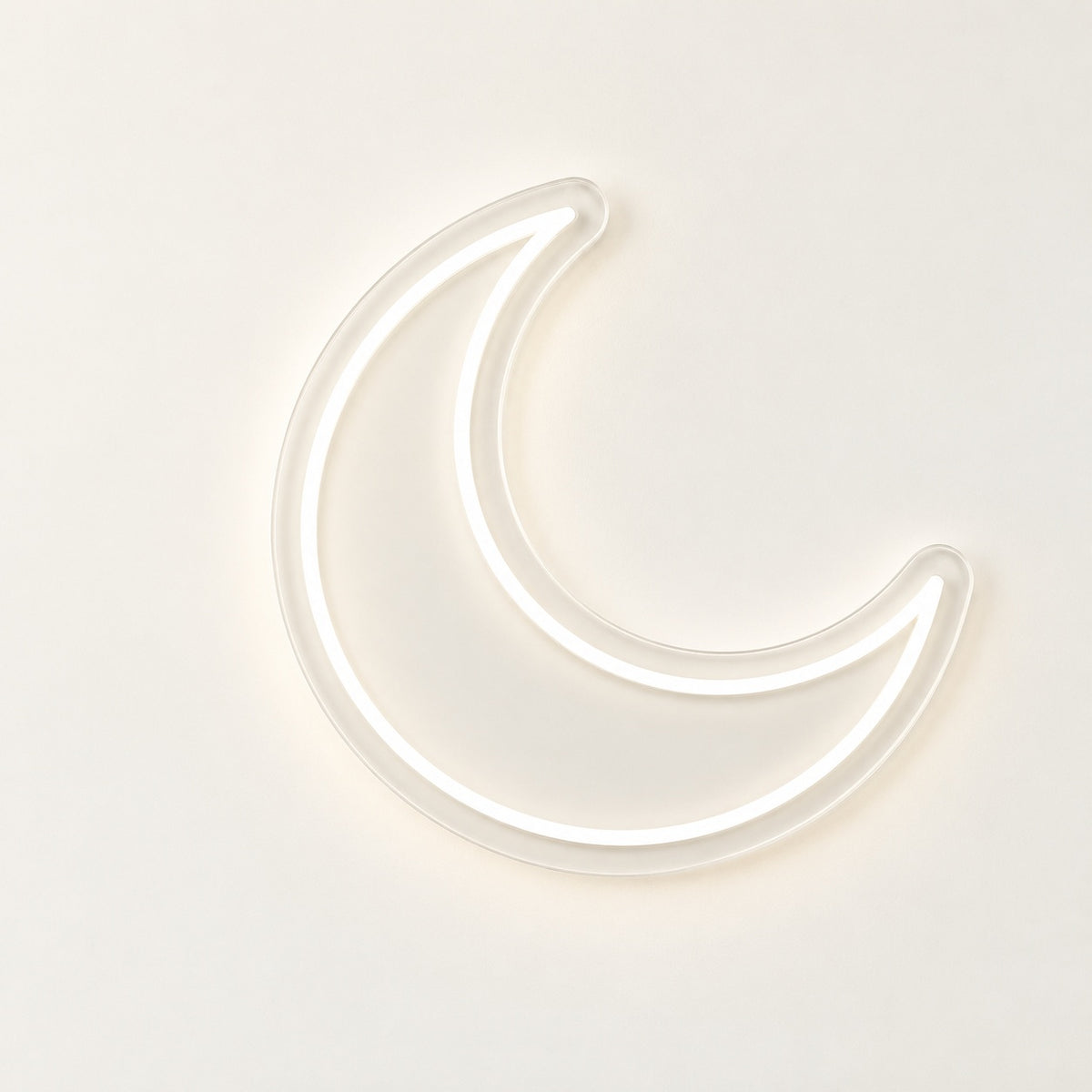 Crescent Moon LED Neon Sign - natural light view