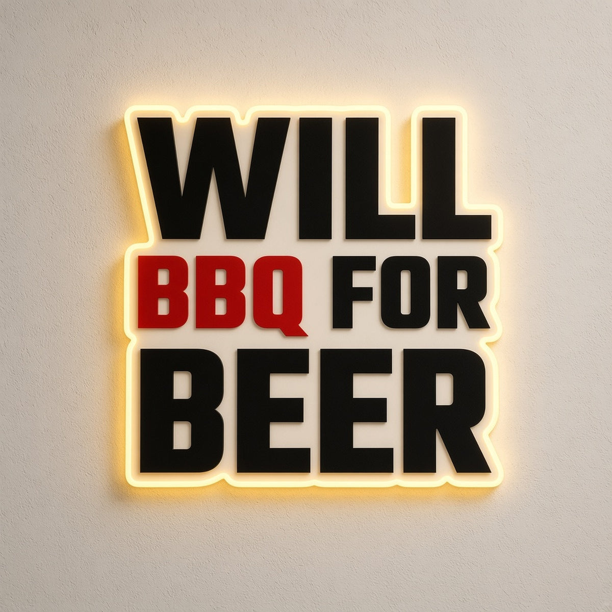 Will BBQ for Beer LED Neon Sign - product hero
