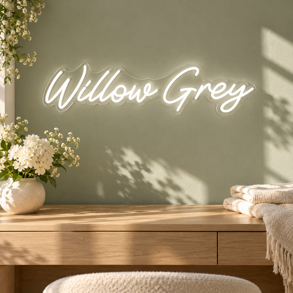 Willow LED Neon Sign - lifestyle view