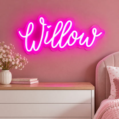 Willow LED Neon Sign - advertising view