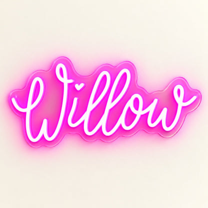 Willow LED Neon Sign - natural light view