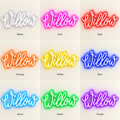 Willow LED Neon Sign - nine-color grid
