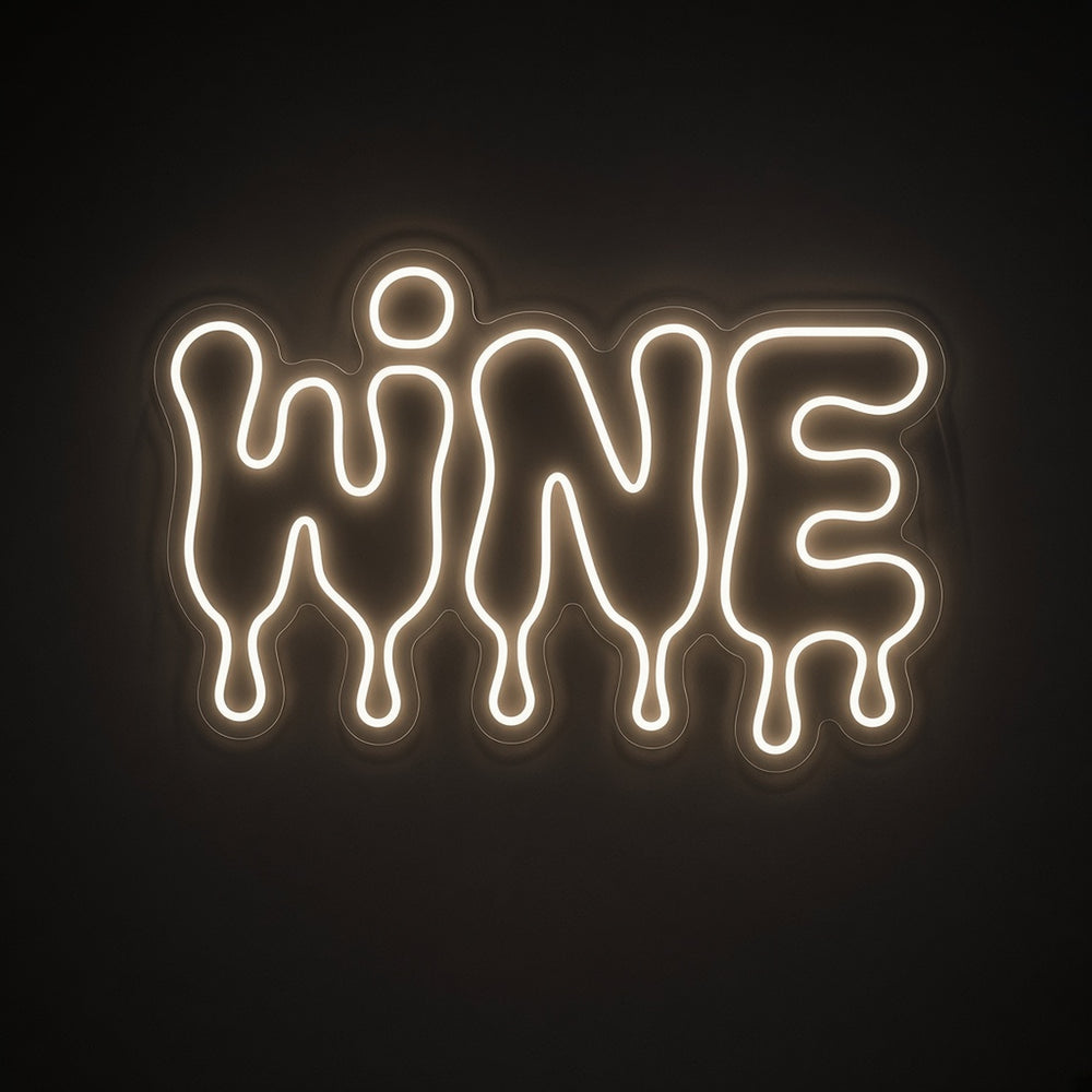 Wine Dripping Letters for Wine Bar Kitchen Decor LED Neon Sign – Shineneon