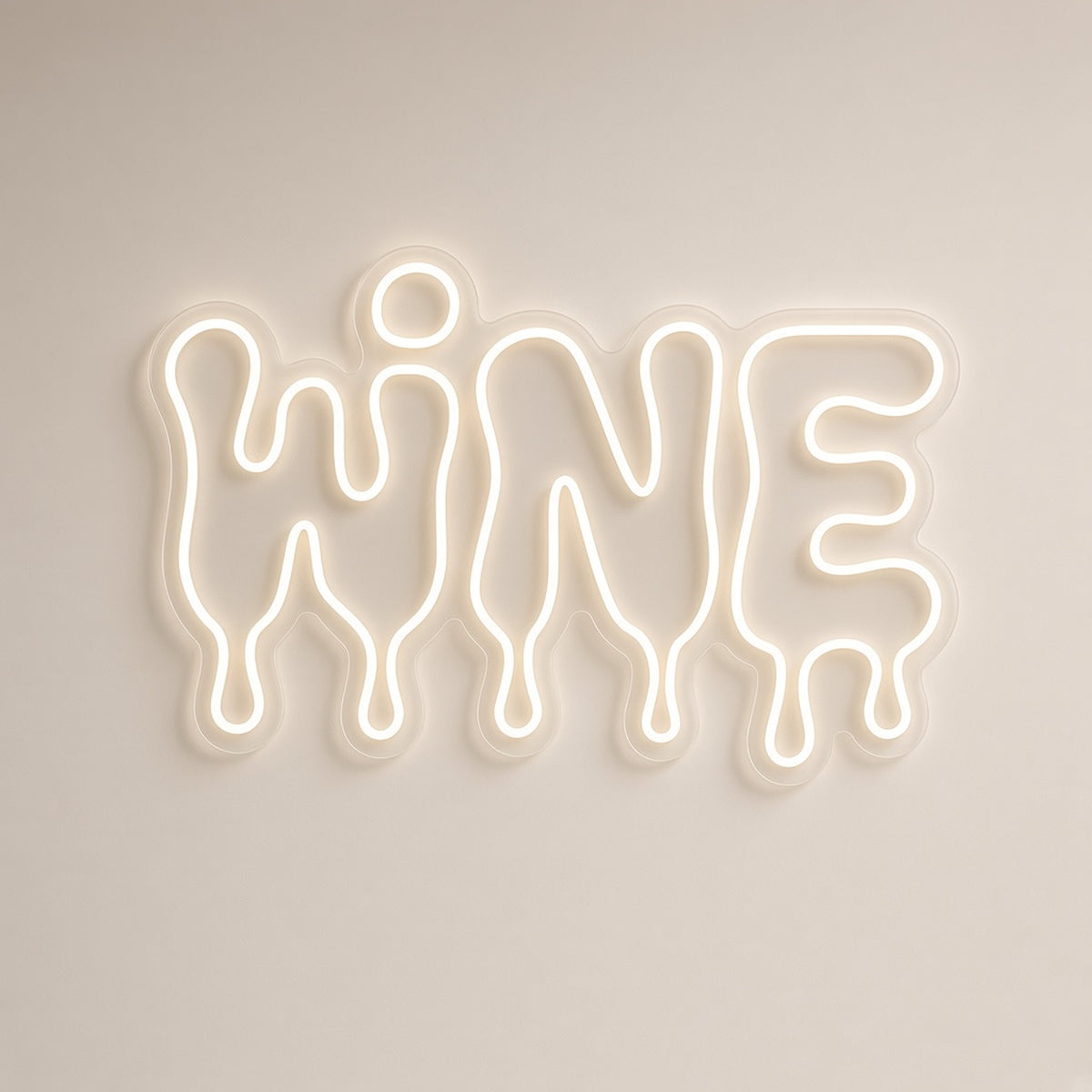 Wine Dripping Letters for Wine Bar Kitchen Decor LED Neon Sign - natural light view