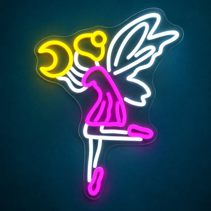Winged Trumpet Player LED Neon Sign - product hero
