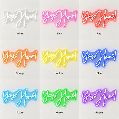 Yay Home! LED Neon Sign - nine-color grid