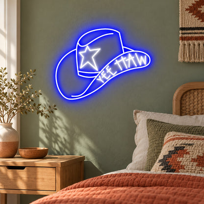 YEE HAW Star Hat LED Neon Sign - lifestyle view