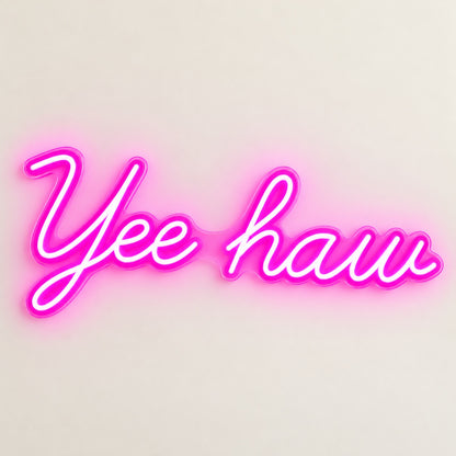 Yee Haw LED Neon Sign - natural light view