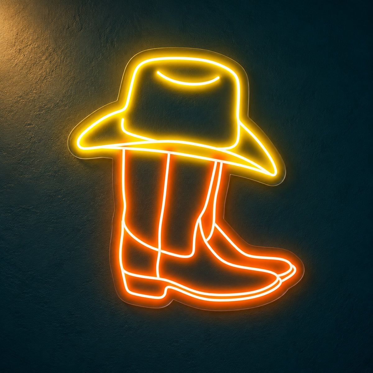 Cowboy Hat and Boots LED Neon Sign - product hero