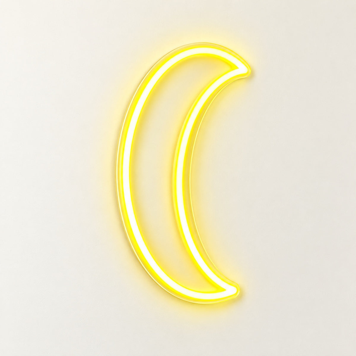 Crescent Moon LED Neon Sign - natural light view