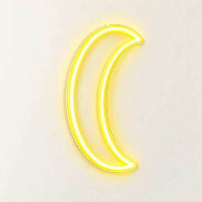 Crescent Moon LED Neon Sign - natural light view