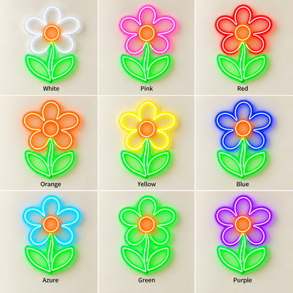 Daisy Flower LED Neon Sign - nine-color grid