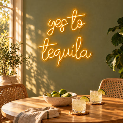 Yes To Tequila LED Neon Sign - lifestyle view