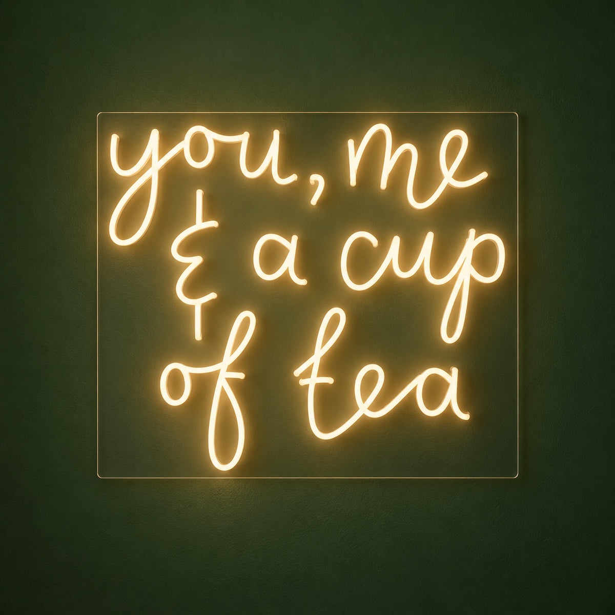 You, Me & a Cup of Tea LED Neon Sign - product hero