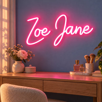 Zoe Jane LED Neon Sign - advertising view