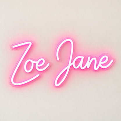 Zoe Jane LED Neon Sign - natural light view