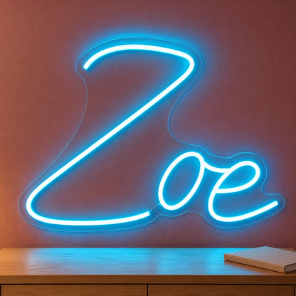 Zoe LED Neon Sign - advertising view