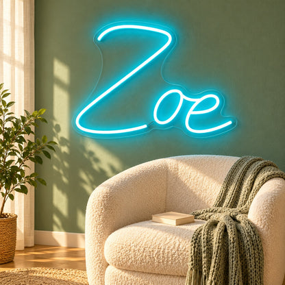 Zoe LED Neon Sign - lifestyle view