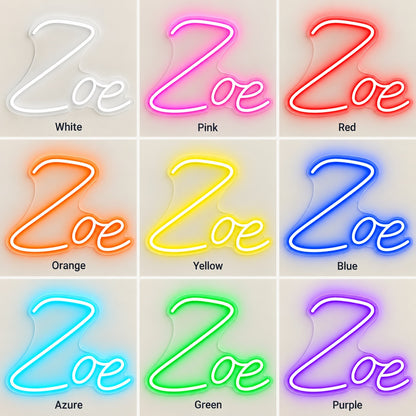 Zoe LED Neon Sign - nine-color grid