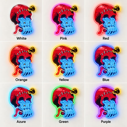 Zombie Skull Hand LED Neon Sign - nine-color grid