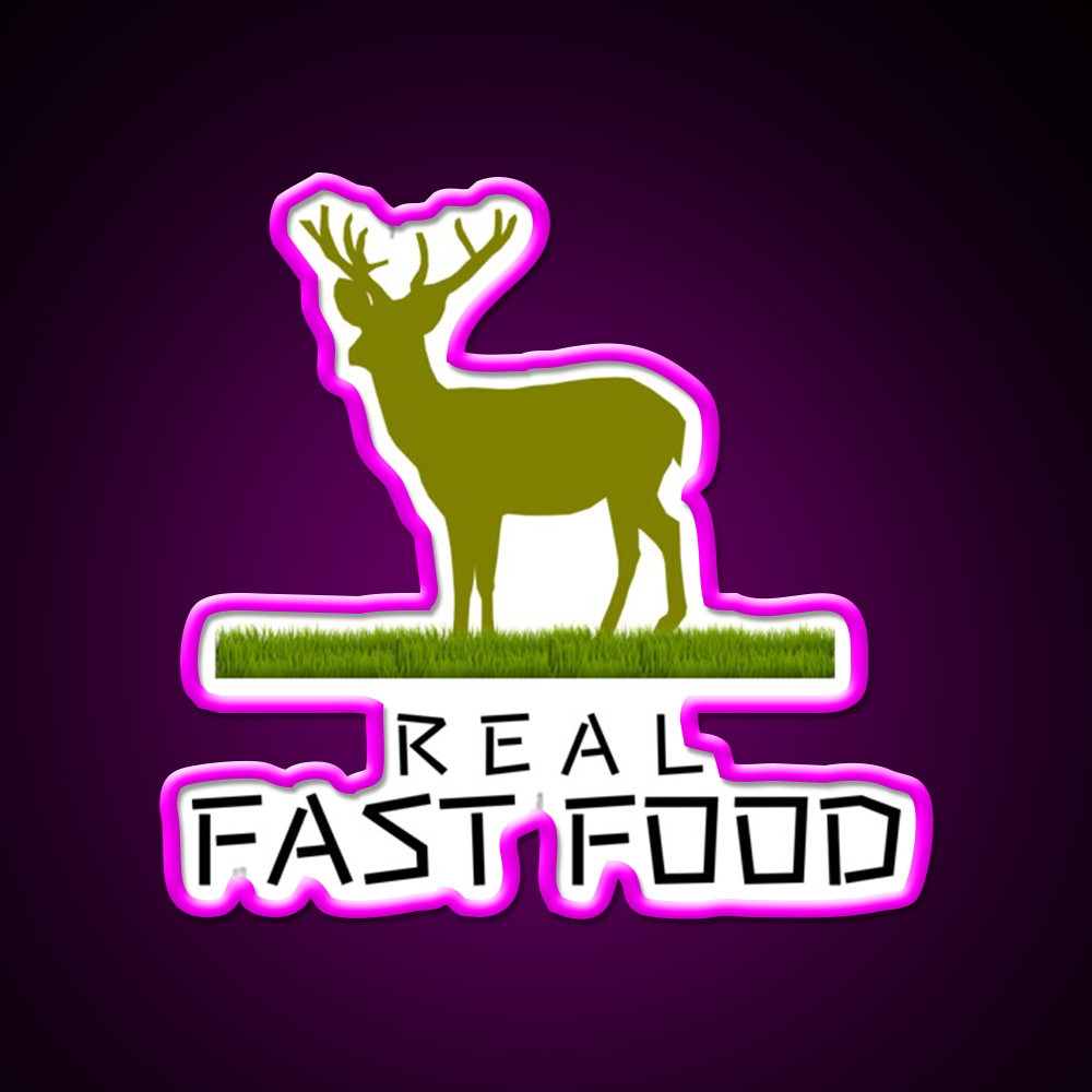 Real Fast Food Led Neon Sign For Burger Place Rgb Color