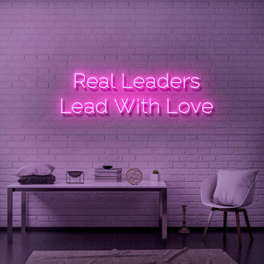 Real Leaders Lead With Love Led Sign Business Neon Sign - Shineneon