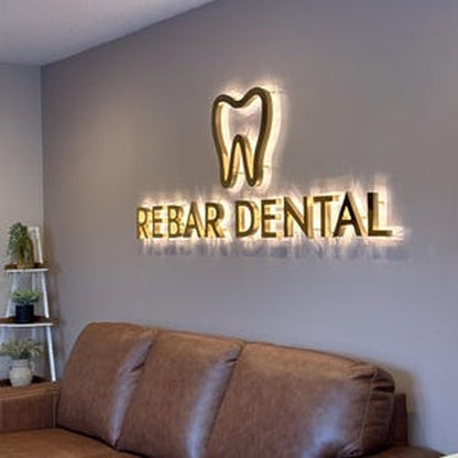 Rebar Dental Logo 3D Backlit Channel Letters Led Light Sign - Shineneon