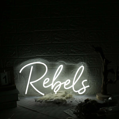 Rebels White Led Neon Sign - Shineneon