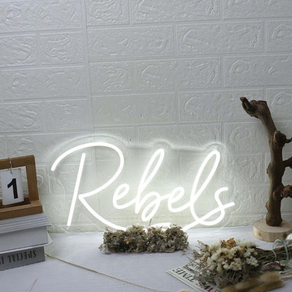 Rebels White Led Neon Sign - Shineneon
