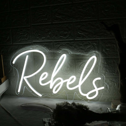 Rebels White Led Neon Sign - Shineneon
